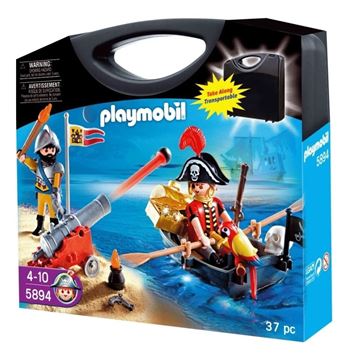 Imagen de Playmobil 5894 - Maleta Piratas Balsa Y Cañon