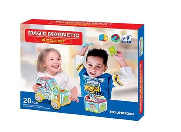 Imagen de Bloques Magnéticos - Diseño Infantiles c/ruedas x 20 pzs.