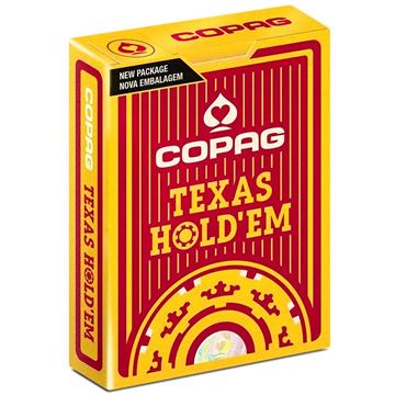 Imagen de Naipe Copag 100% Plastico Texas Hold'Em Jumbo Index Roja