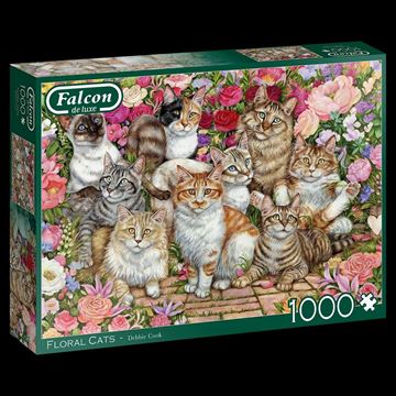 Imagen de Puzzle 1000 piezas - Falcon - Floral Cats