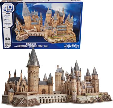 Imagen de 4D Puzzles - Harry Potter Hogwarts Con La Torre De Astronomia Y ... 384 Piezas